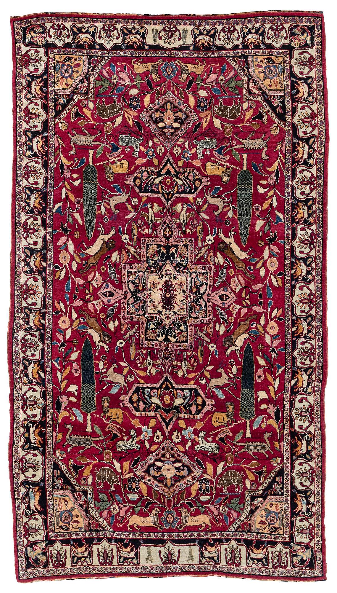 Matta, antik Khorasan, östra Persien, ca 234 x 134 cm.