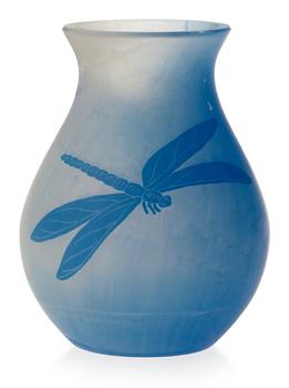 832. An Axel Enoch Boman Art Nouveau cameo glass vase, Hadeland Glasvaerk, Norway 1911.