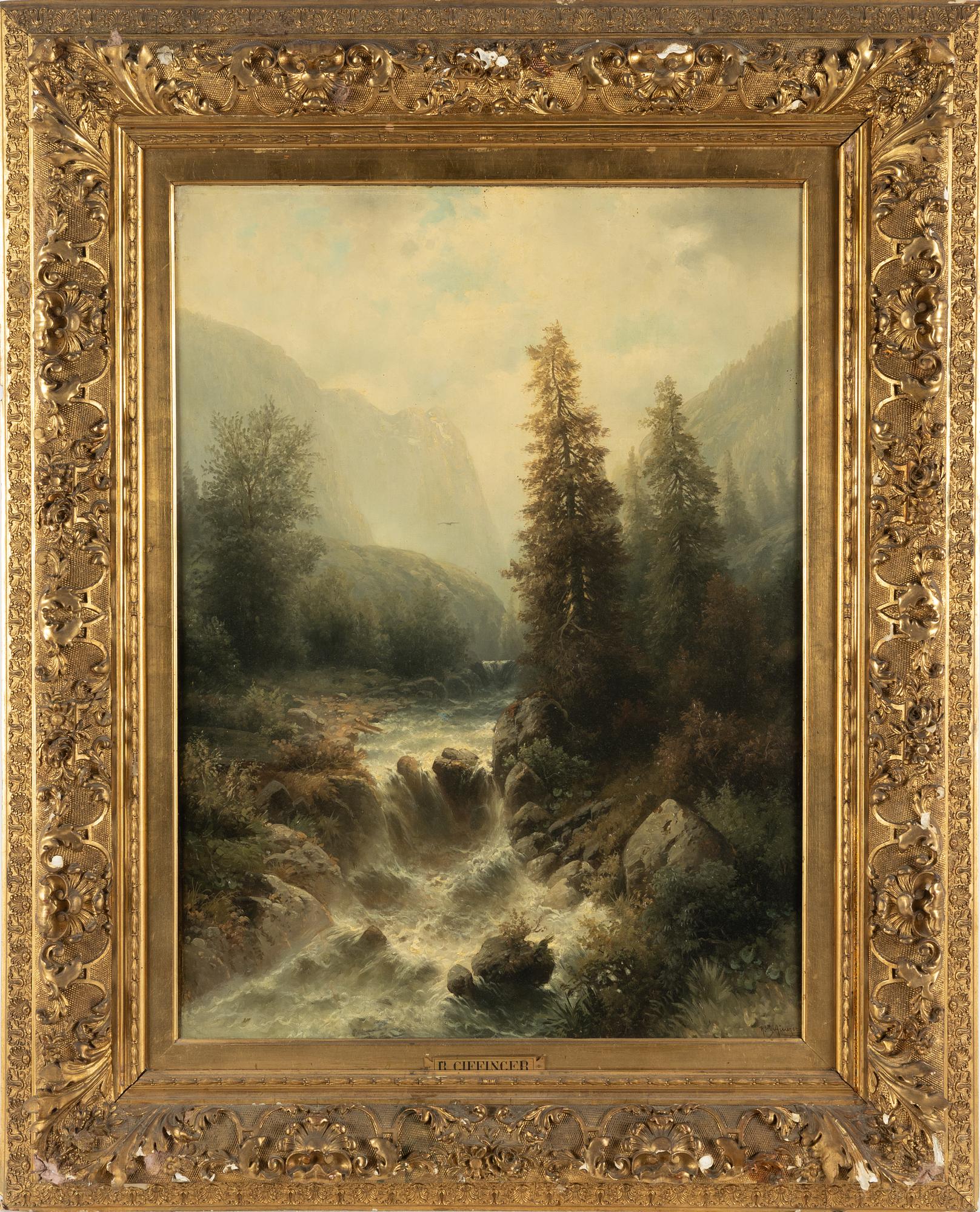 Rudolf Giffinger, oil on panel, signed.