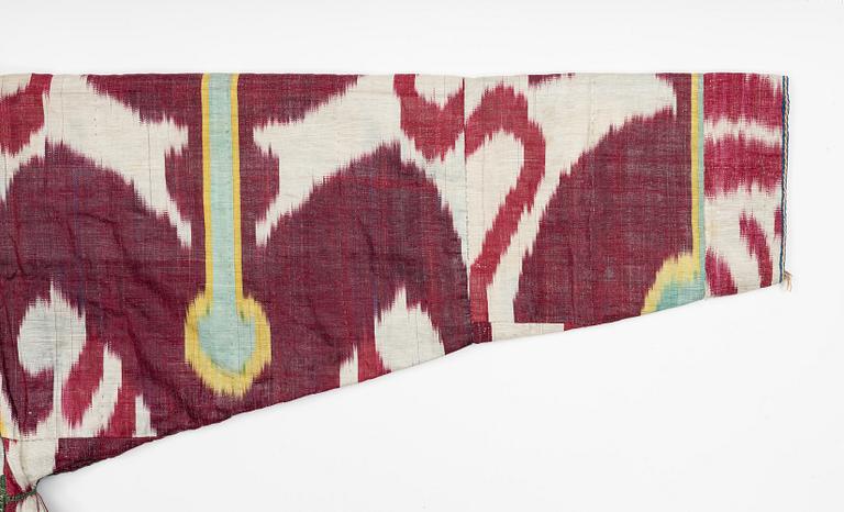 A woman’s Chapan, silk and cotton Ikat, Central Asia, 1880s.