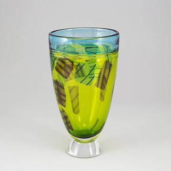 BENGT EDENFALK, a glass, vase, Kosta Boda, Sweden.