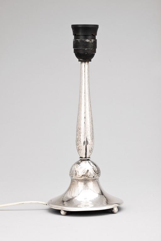 BORDSLAMPA, silver, Hugo Wilhelm Antonius Segerqvist, Göteborg, 1928.