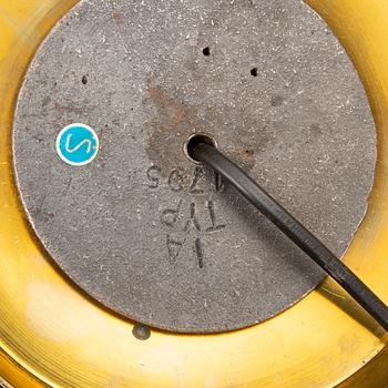 A late 20th century brass table lamp.