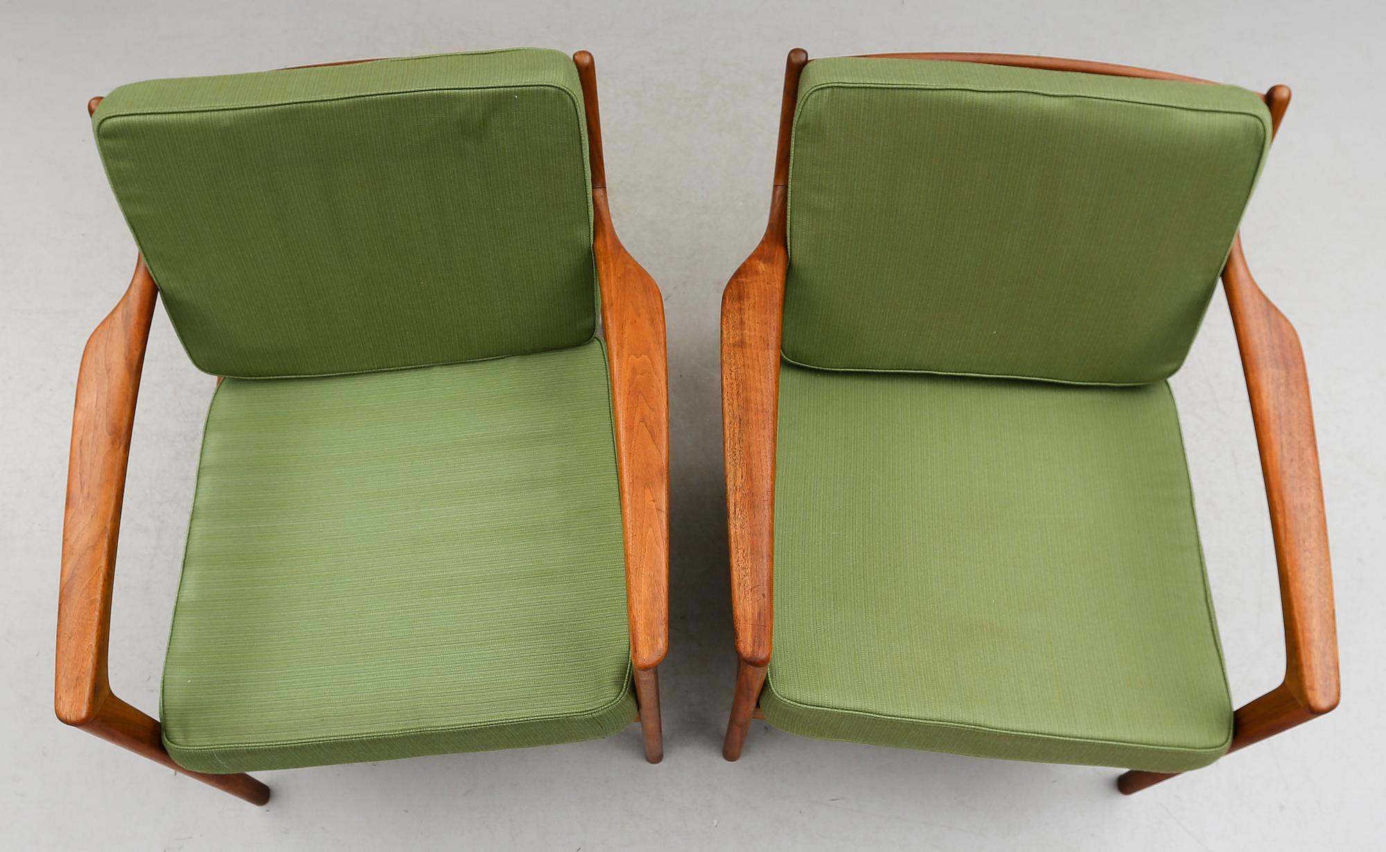 FÅTÖLJER, 1 par, "USA 75", Folke Ohlsson, Dux, 1900-talets andra hälft.