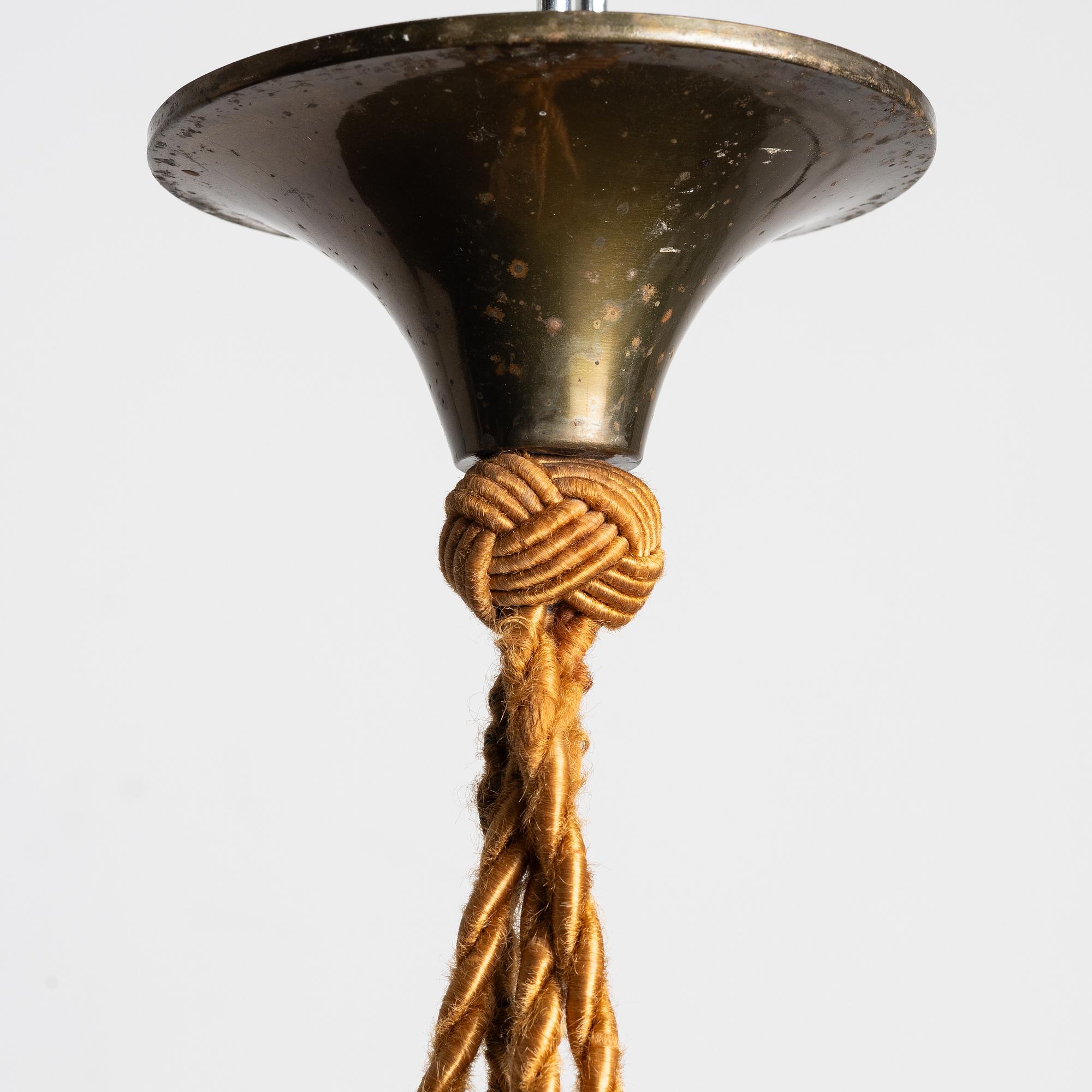 Harald Notini, taklampa, modell 10074, Arvid Böhlmarks Lampfabrik, Stockholm, 1930-tal.