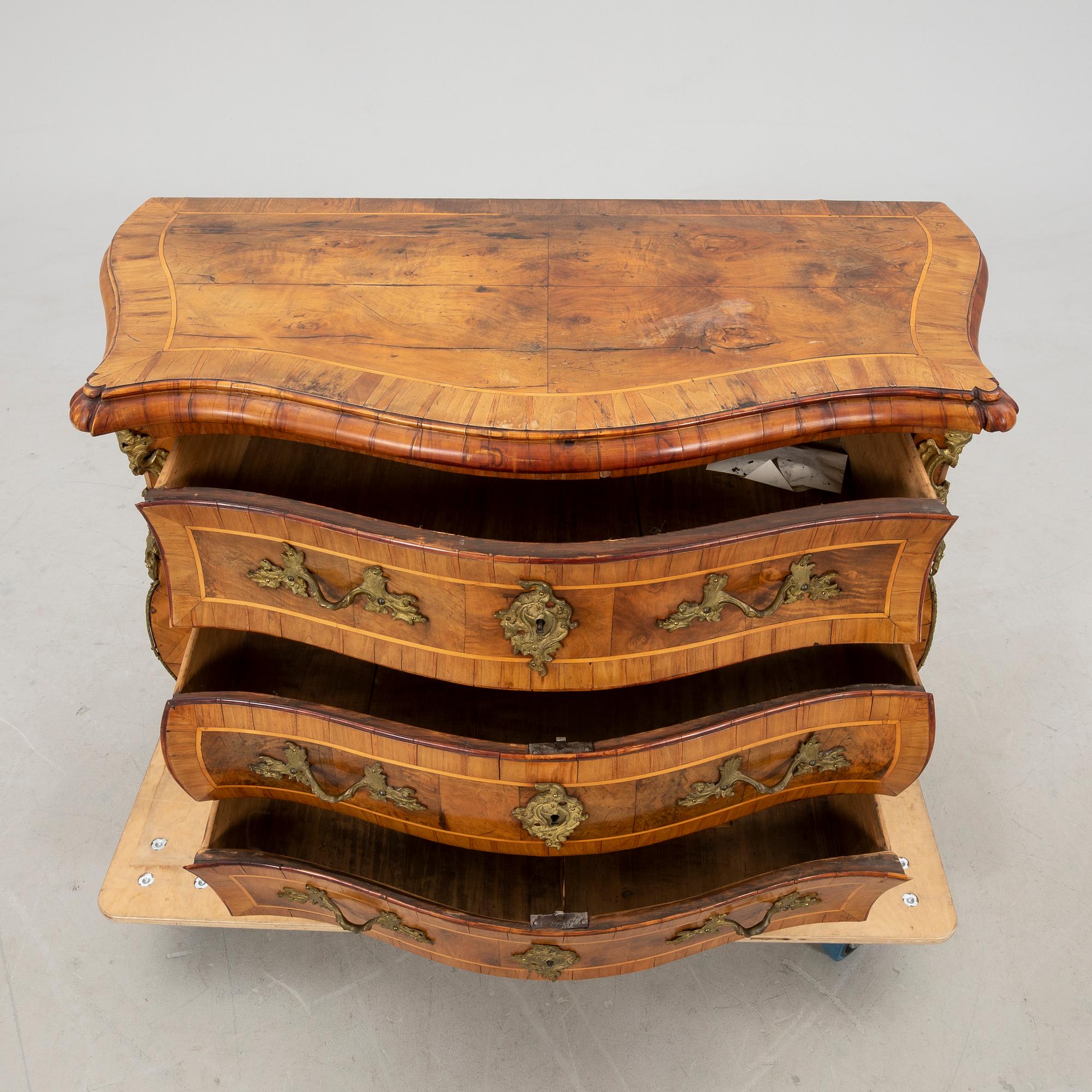 Chest of drawers, Rococo mid-18th century.