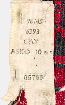 Two Afghan carpets. Ca. 326 x 217 and 88 x 63 cm.