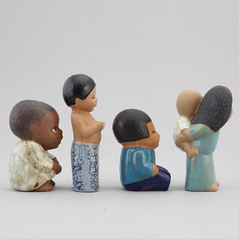 LISA LARSON, figurer, 8 st, stengods, Gustavsberg.