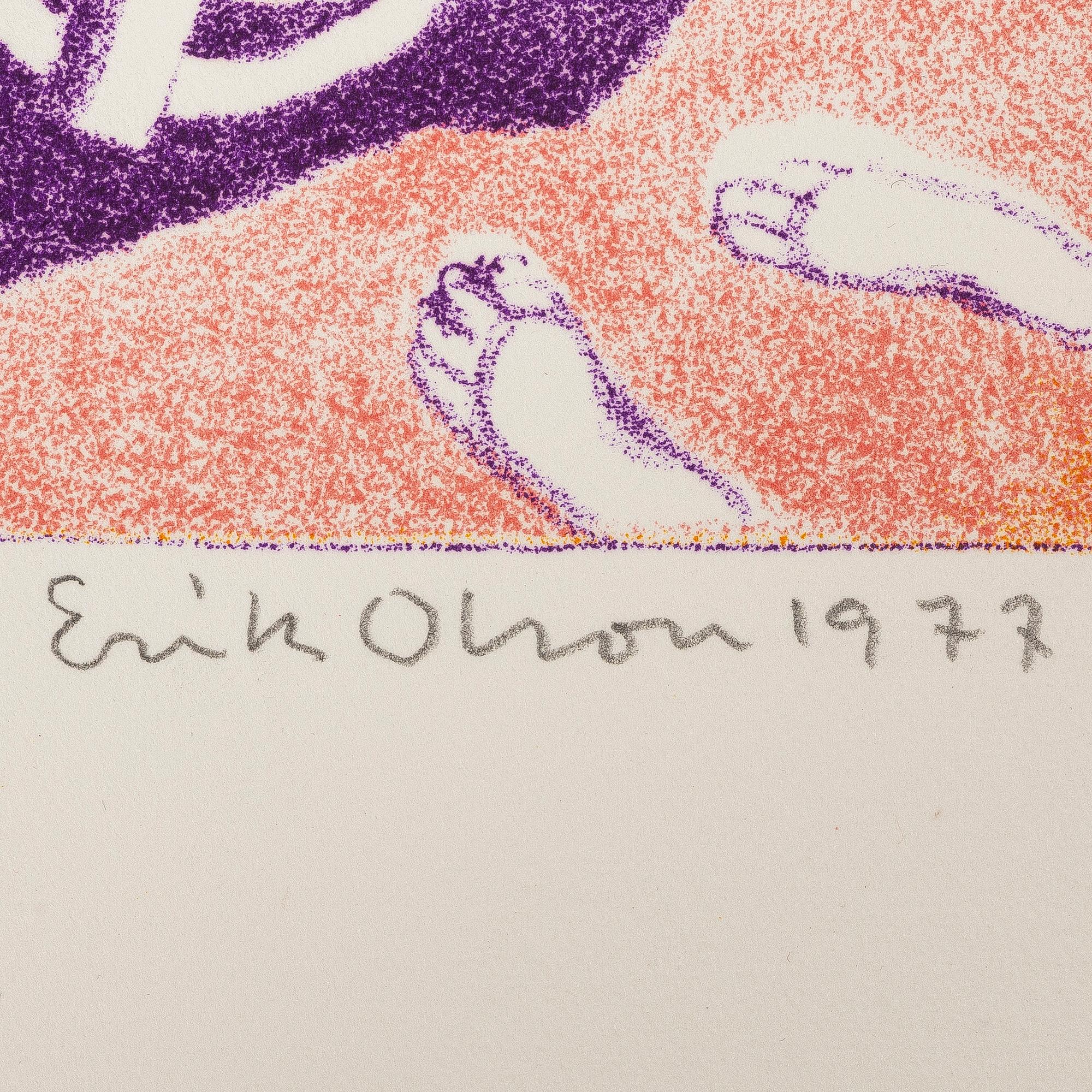 Erik Olson, 'En sökares vandring', folder with colour lithographs, 3 works, including book and catalogue.