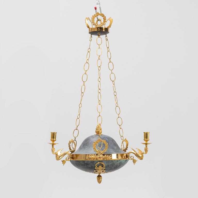 An Empire style chandelier, 20th Century.