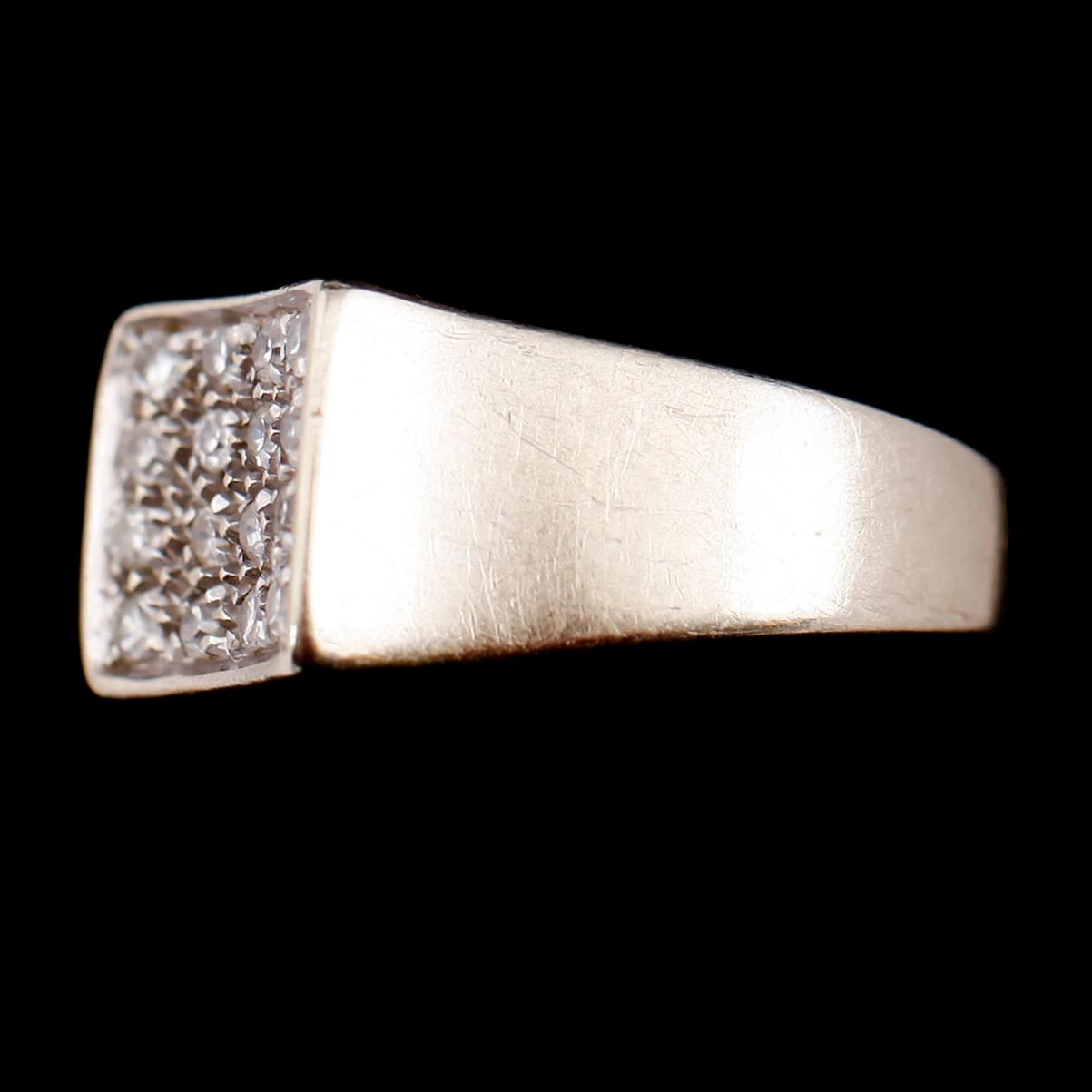 RING, 18 k vitguld, MGAB, briljantslipade diamanter.