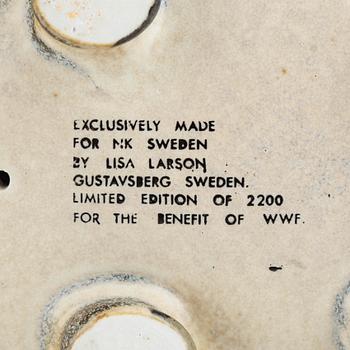 Lisa Larson, a 'Hedgehog' figurine, Gustavsberg, NK, Nordiska Kompaniet in collaboration with WWF. Limited edition 2200.