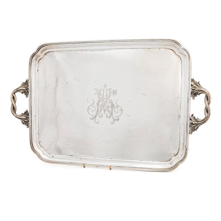 A 19th-century silver tray, Moscow, Russia 1884.