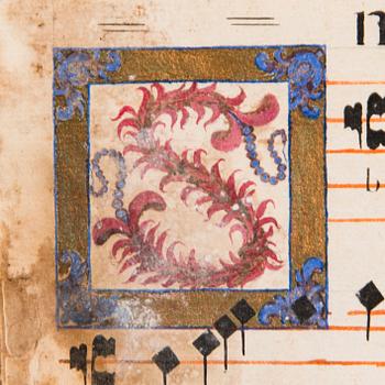 CHANSONNIER, pergament, ca 1500-1600-tal.
