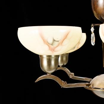 TAKLAMPA, art deco, 1930/40-tal. Höjd 75 cm.