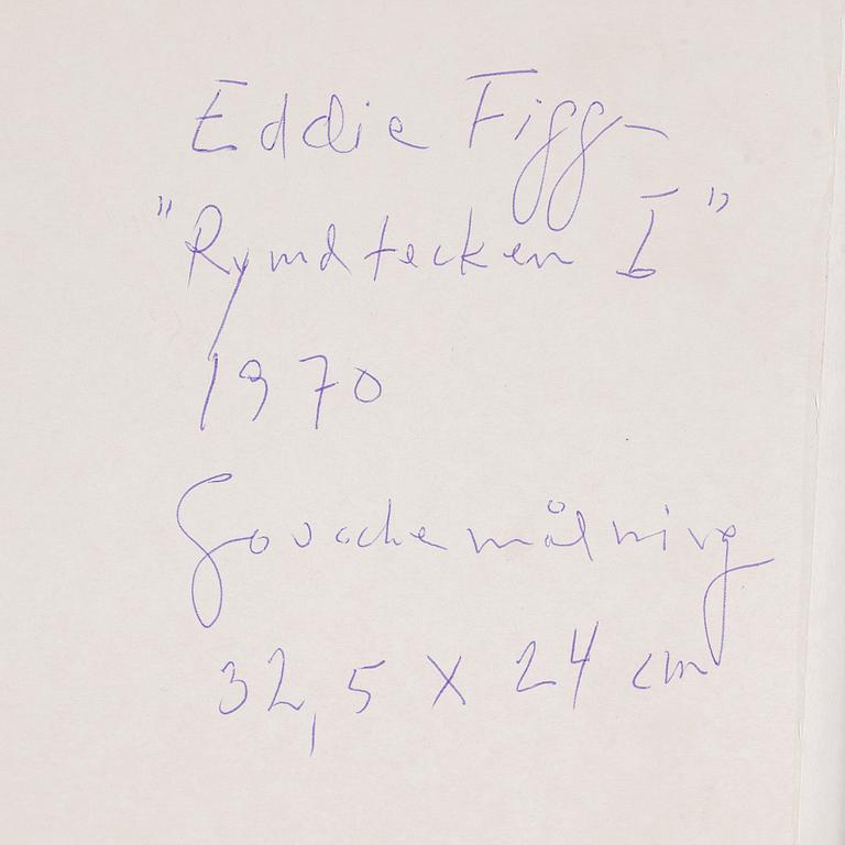 EDDIE FIGGE, gouache on paper, signed and dated 1970.