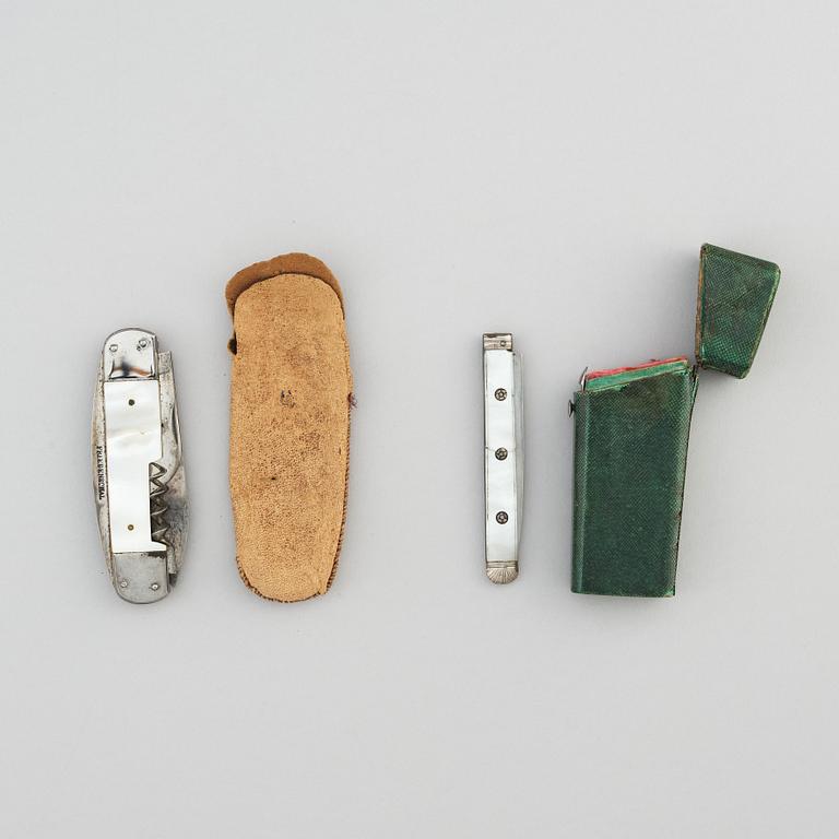 A Swedish late 18th century combined curtlery, dressing- and writing box, from Strömsbergs estate.