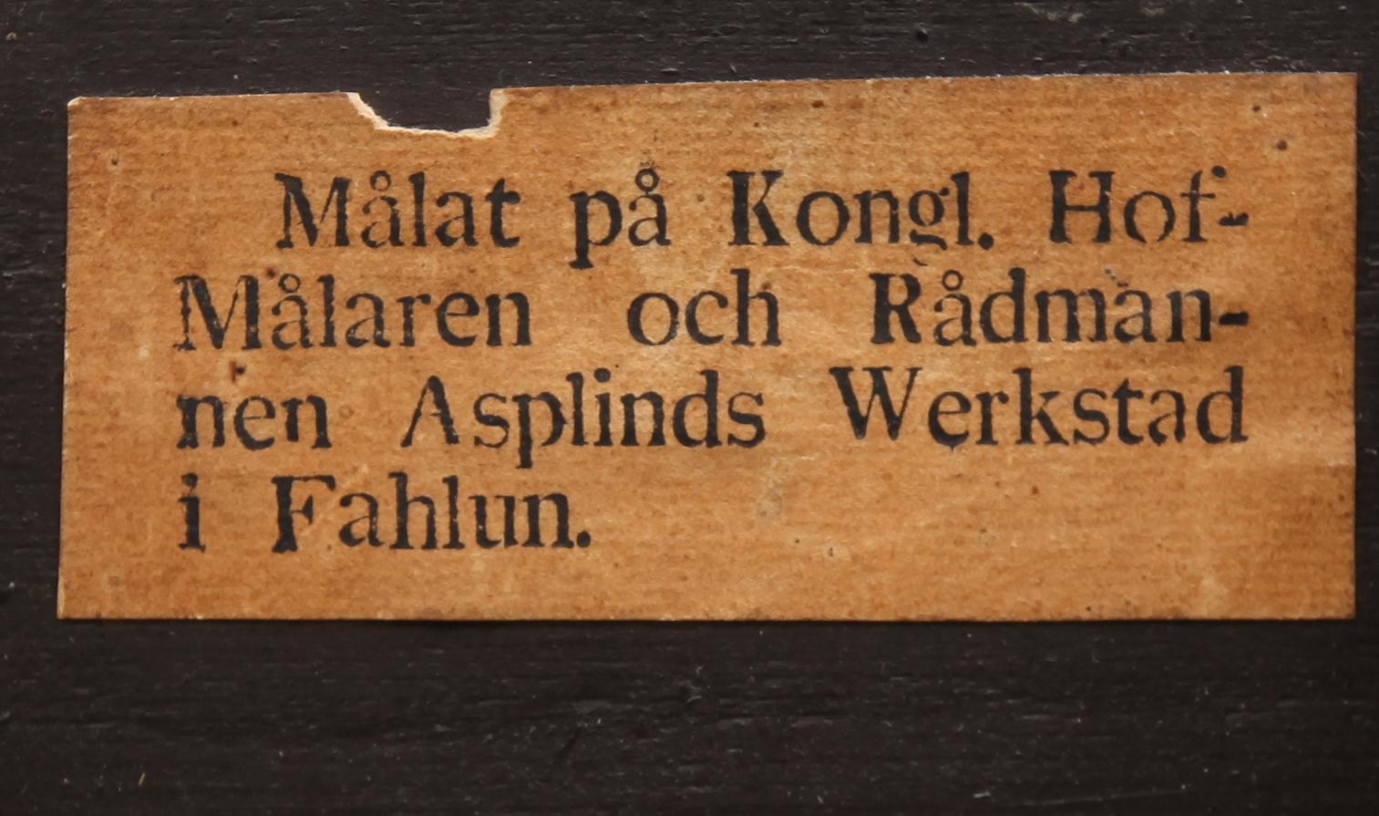 FÄLLBORD, Johan Nils Asplinds hans art (verksam i Falun 1783-1820), 1800-talets början.
