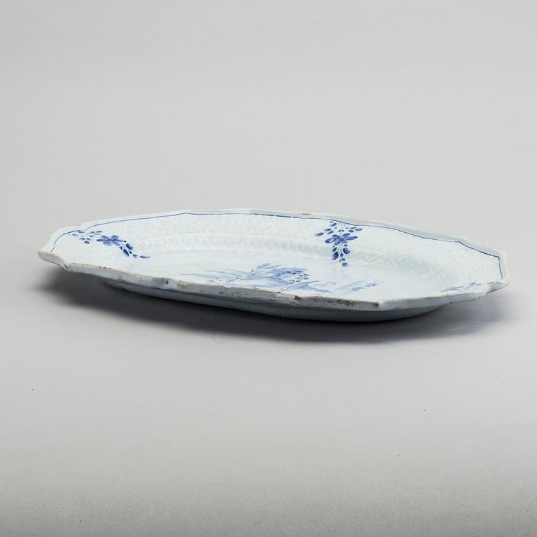 A Swedish Rörstrand faience plate dated 1755.