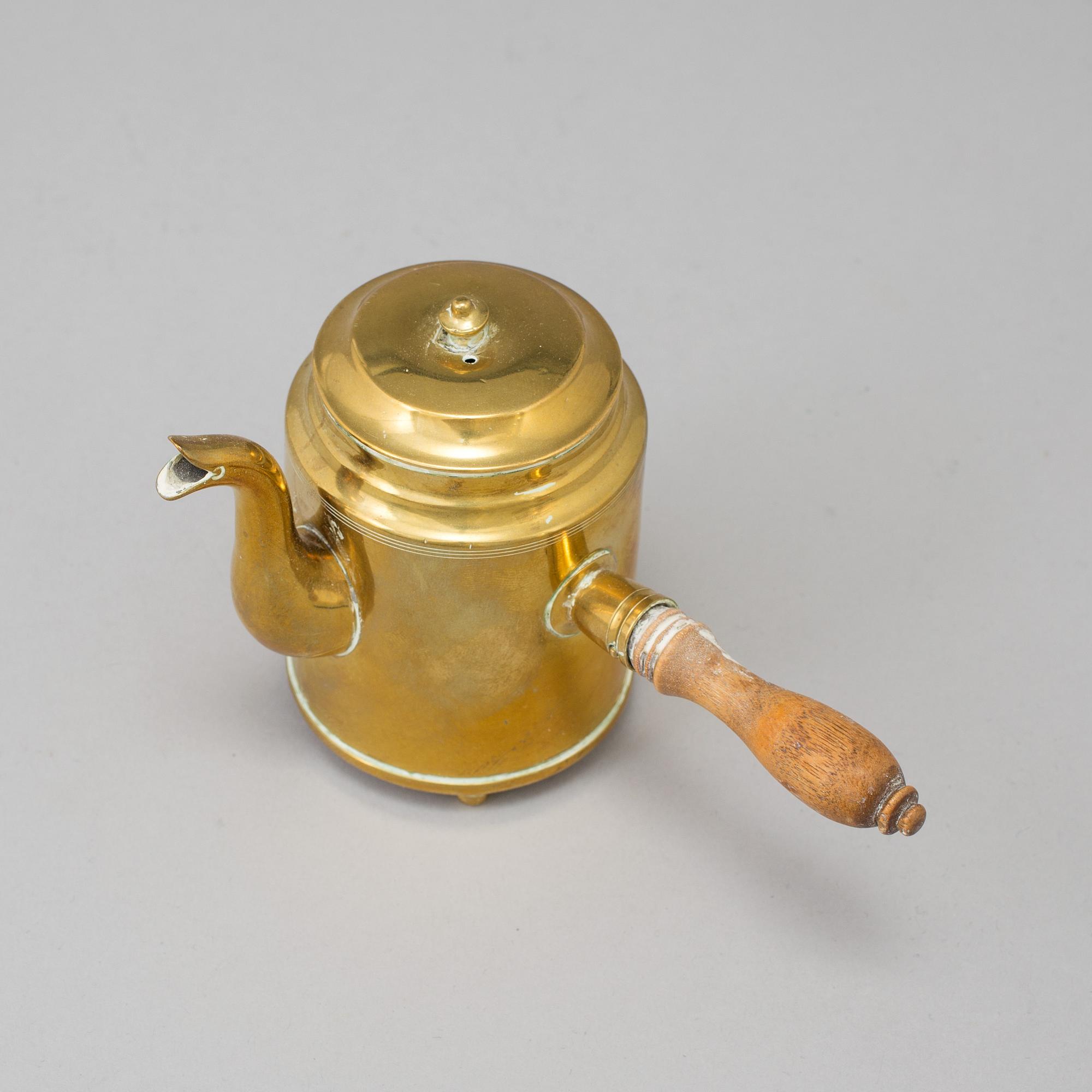 MINIATYRKAFFEKANNA, Skultuna, Mässing, 1800-tal.