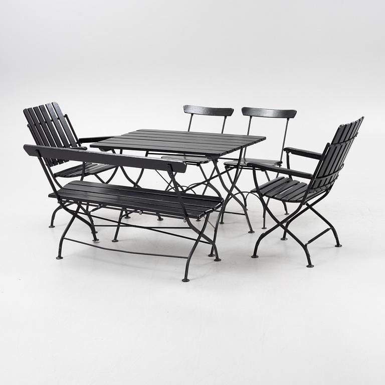 A 6-piece garden group, Byarums Bruk, second half of the 20th Century.