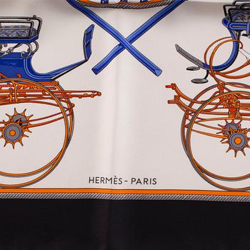 HERMÈS, scarf "Les Voitures a transformation".