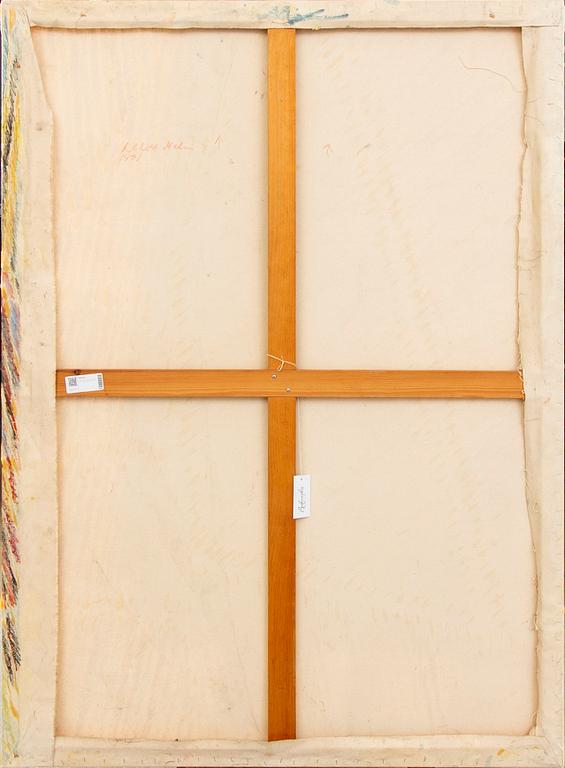 Lenore Malen, Lenore Malen, mixed media on canvas, on verso signed and dated -81.