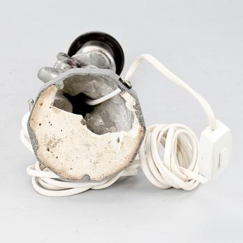 BORDSLAMPA, tenn, art deco, signerad C Jansson samy Herm. Bergman fud.