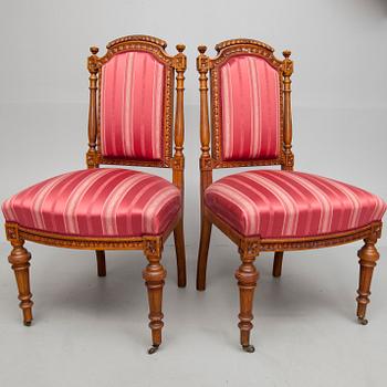 STOLAR, ett par, nyrenässans, 1800-talets slut.