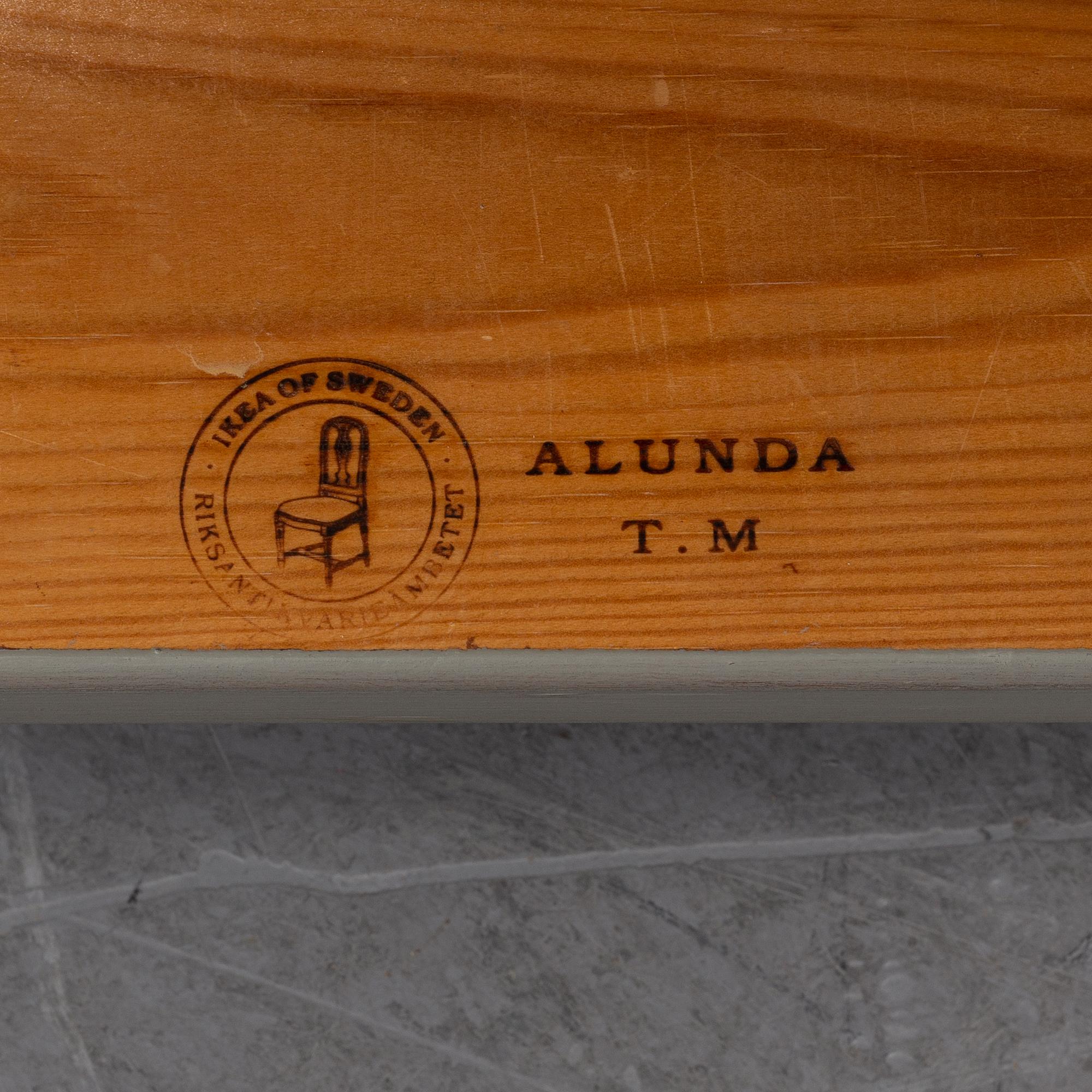 An 'Alunda' drop leaf table from Ikea, 1990's.
