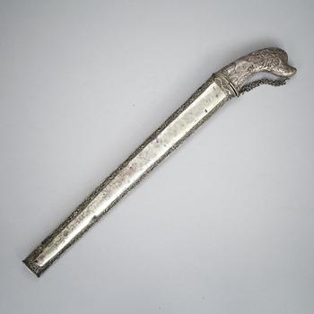 KNIV, silver, Indonesien, 1800/1900-tal.