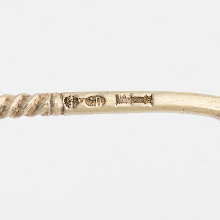 A Russian silver spoon, marks of Andrei Pastnikov (1868-1898), Moscow.