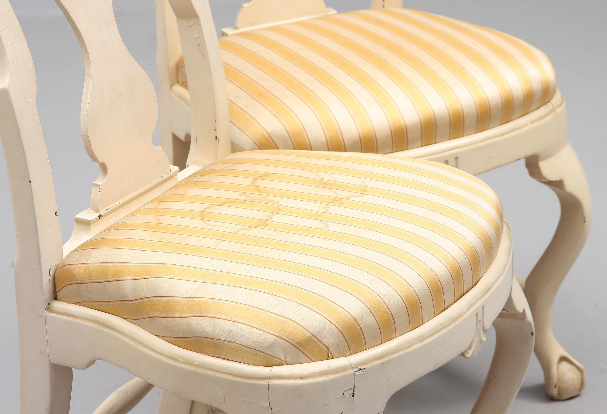 STOLAR, ett par, rokoko, 1700-tal.