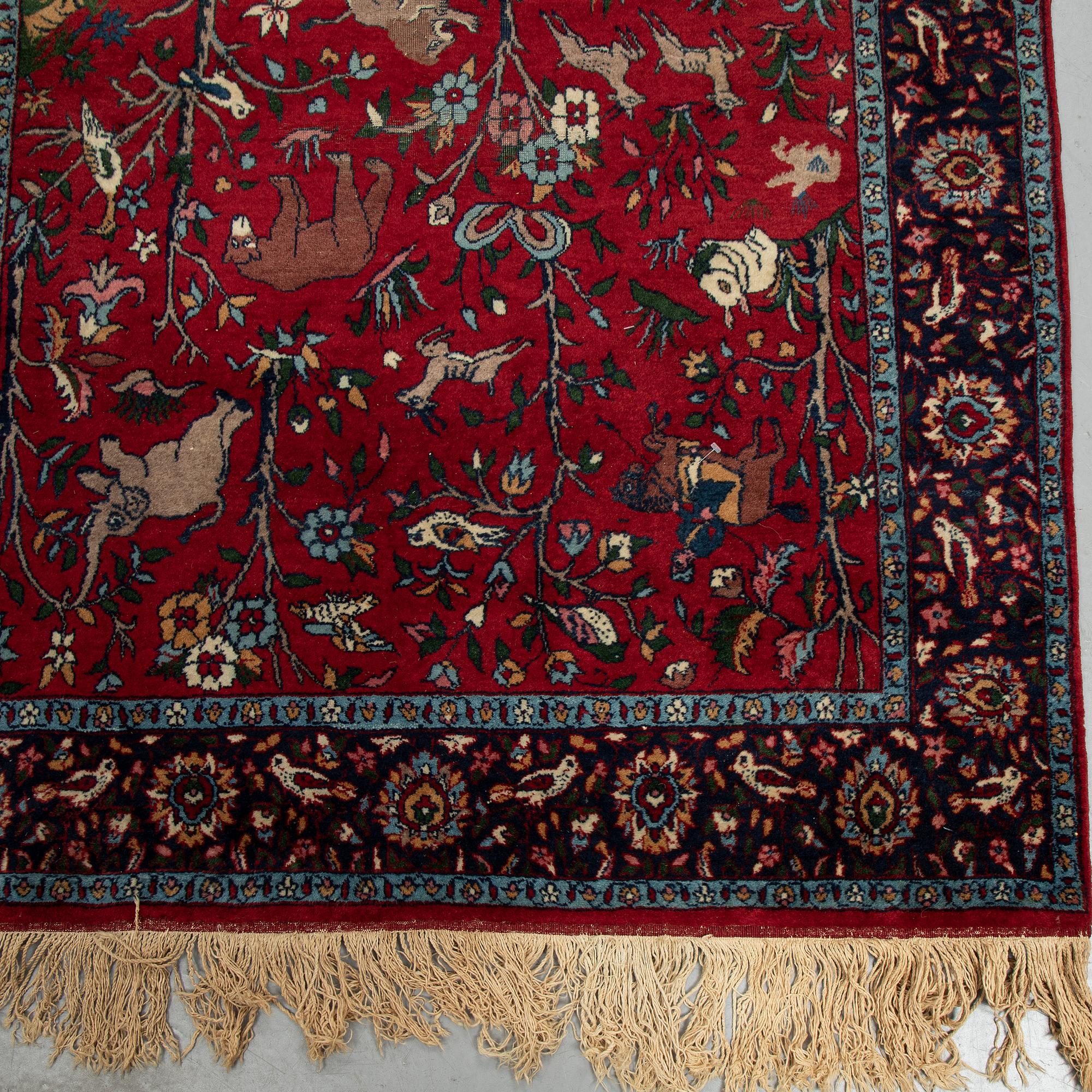 A carpet, oriental, figural, ca 199 x 119 cm.
