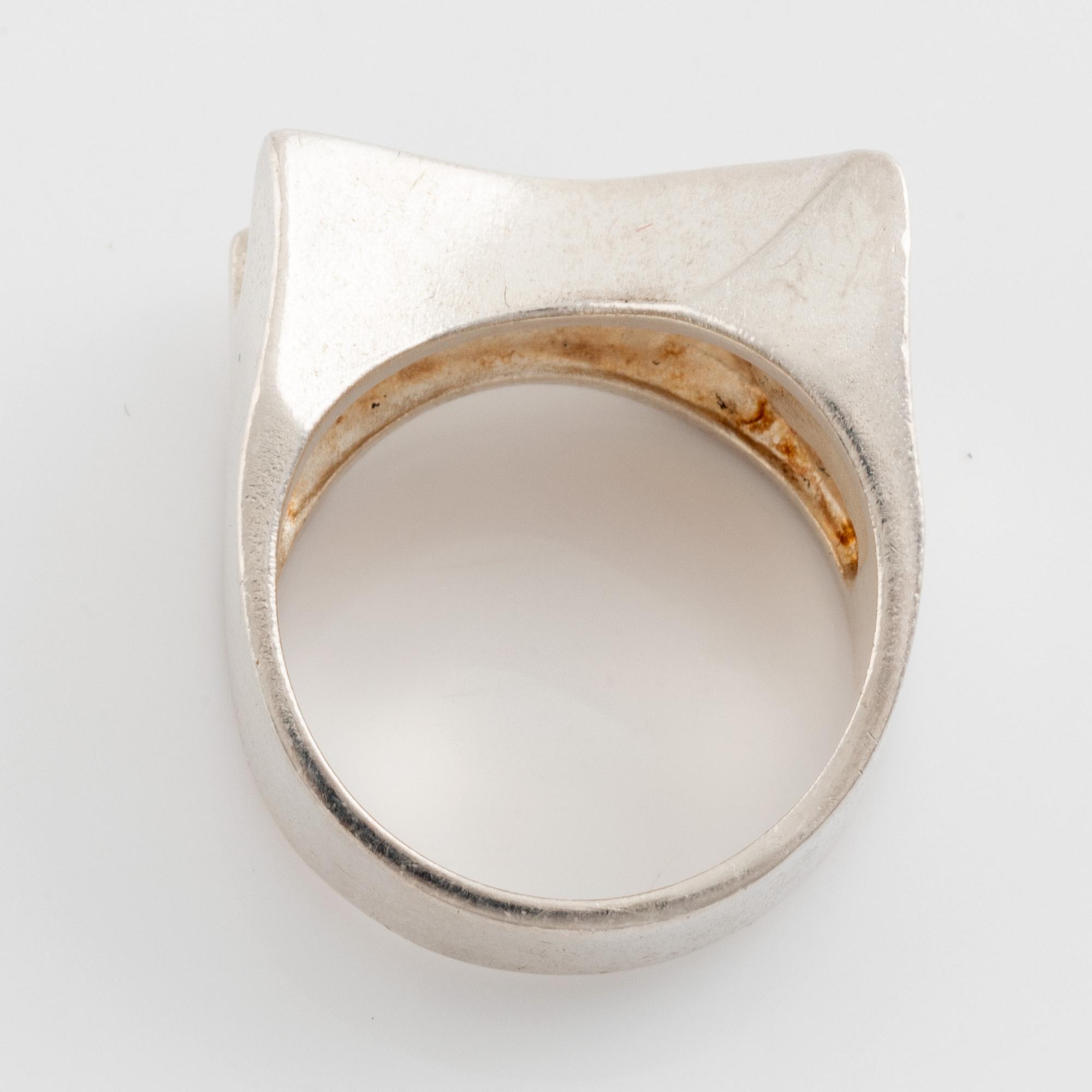 Björn Weckström, ring, "Sirene" sterlingsilver, Lapponia 1986.