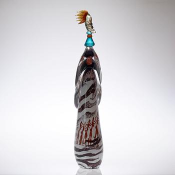 Kjell Engman, A unique Kjell Engman glass sculpture, Kosta Boda 1994.