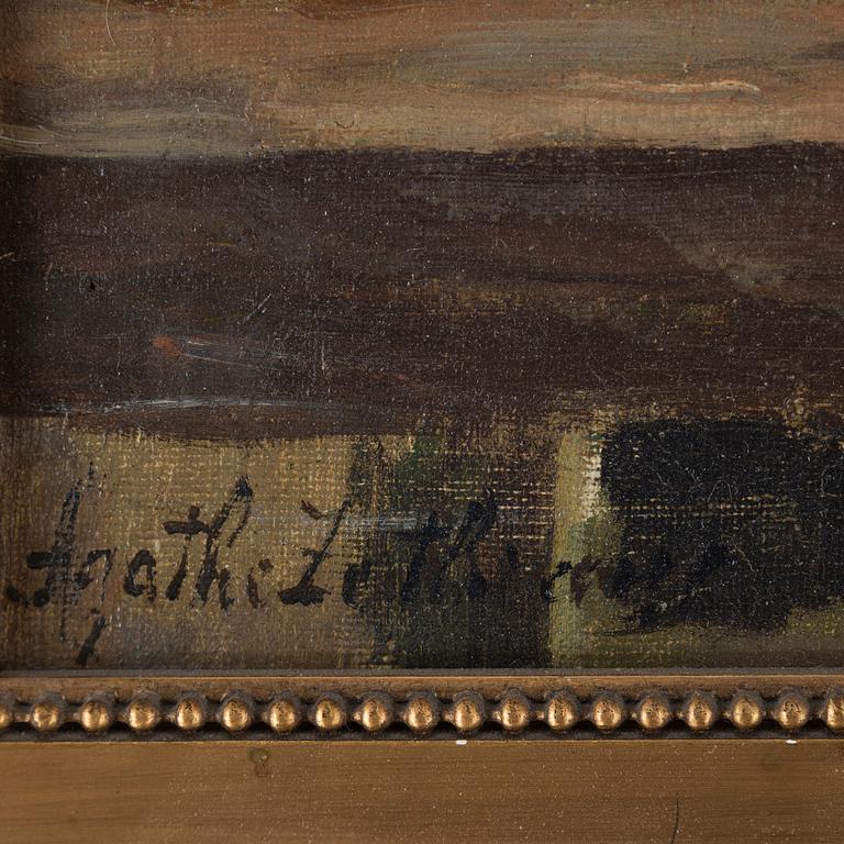 Agatha Zethraeus, oil on canvas, signed.