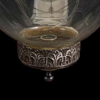 A 20th century glass ceiling light.