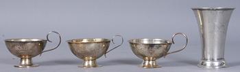 PARTI SILVER, 4 delar, 1900-tal. 136 g.