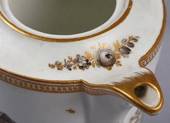 KAFFEKANNA, porslin, Meissen, Marcolinis period 1774-1814.