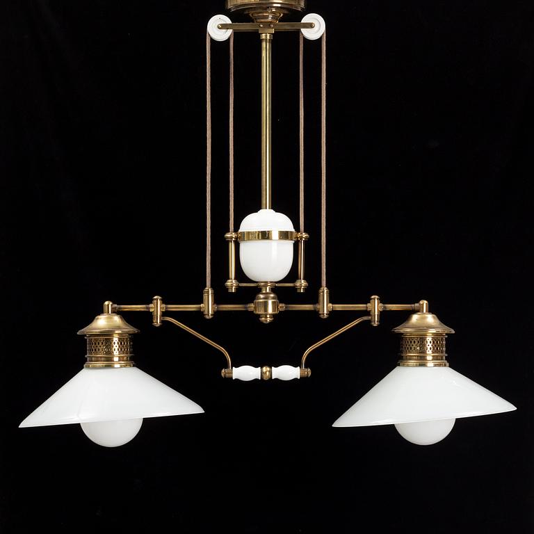 Biljardbordslampa, 1900-talets andra hälft.