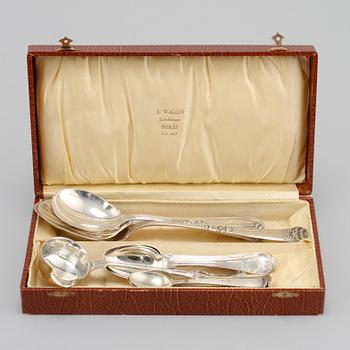 SILVERBESTICK, 17 delar, Sverige och importerat, 1900-tal, 463 gram.