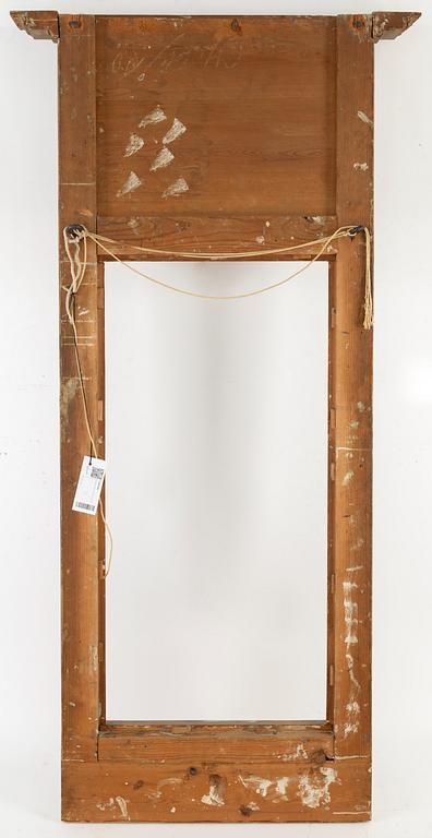 A Swedish Empire Mirror frame and console table, first half of the 19th century.
