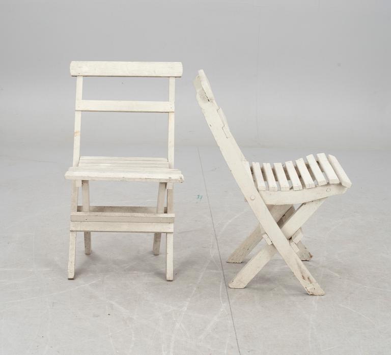 TRÄDGÅRDSMÖBLEMANG, 4 delar, 1900-talets mitt/andra hälft.