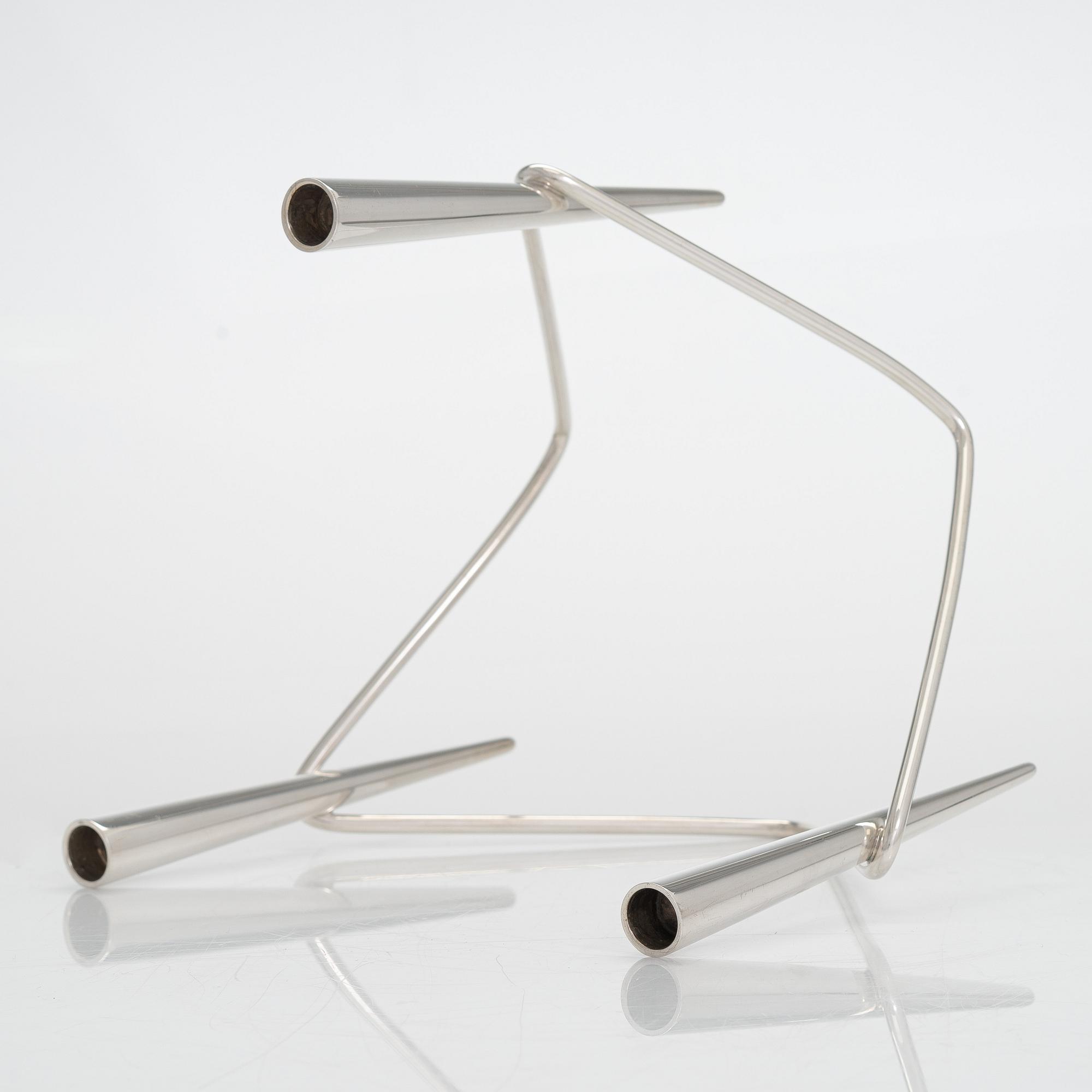Eigil Jensen, ljusstake, sterlingsilver, för Anton Michelsen, Danmark 1960.