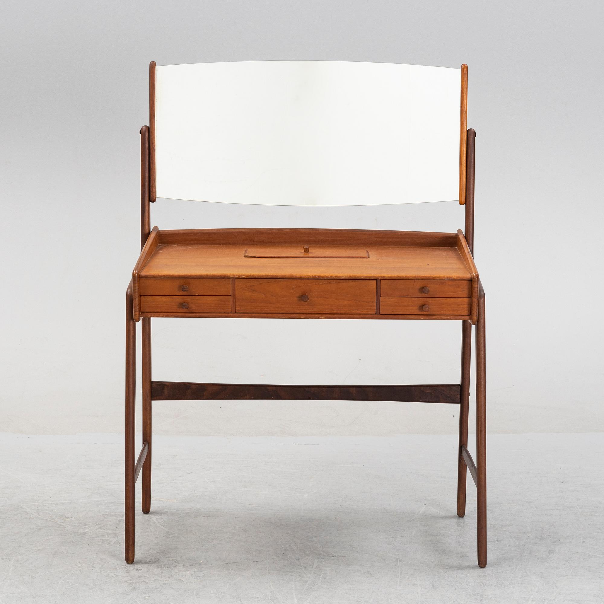 Svend Åge Madsen, a teak veneered dressing table, Denmark, 1960's.
