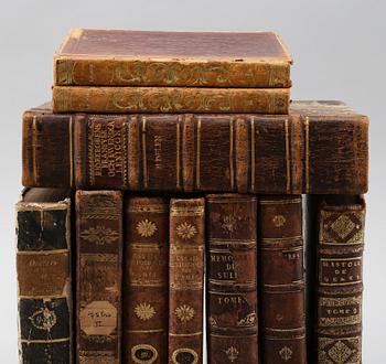 BÖCKER, 10 st, Sverige och Frankrike, 1696-1836.