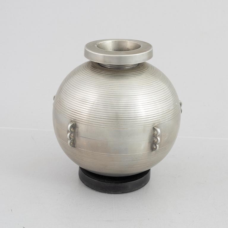 Sylvia Stave, a model 5497 pewter vase, C.G. Hallberg, presumably 1930's.