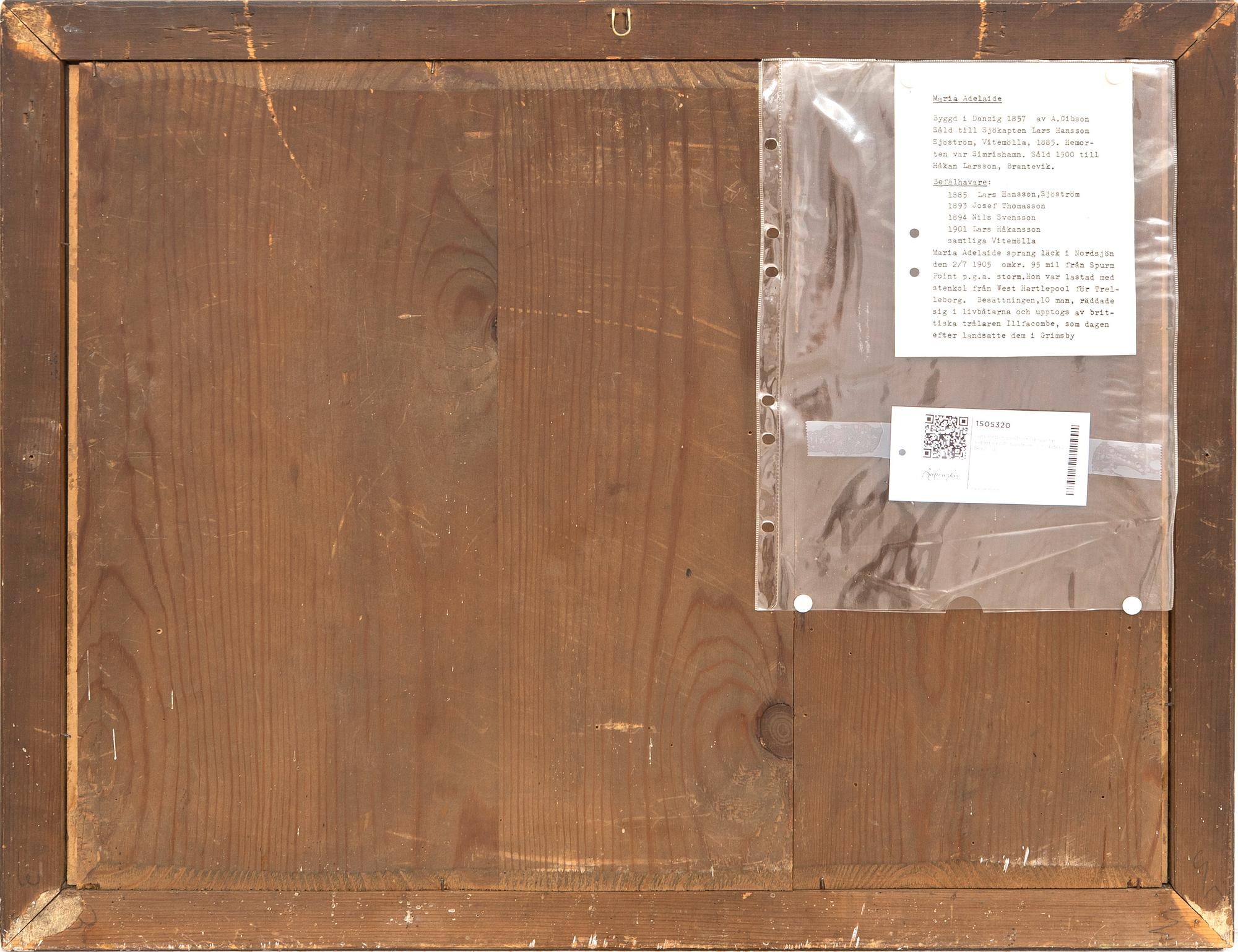 Lars Petter Sjöström, gouache, signerad L.P. Sjöström och daterad 1890.