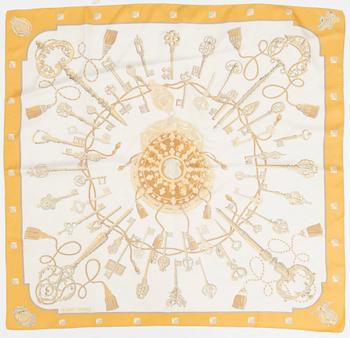 Hermès silk scarf "Les Clèfs'.